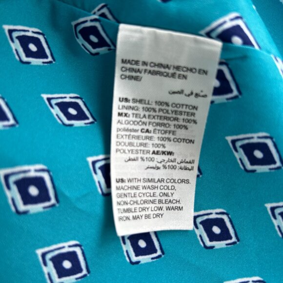 Chico's Jacquard Turquoise Blazer, Size 3 - Picture 6 of 11